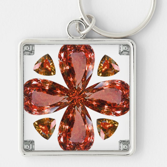 Porte-clés Orange Gemstone Diamond Art, Porte - clé orange (Devant)
