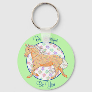 Porte-clés Orange Palomino Horse (rose/vert)