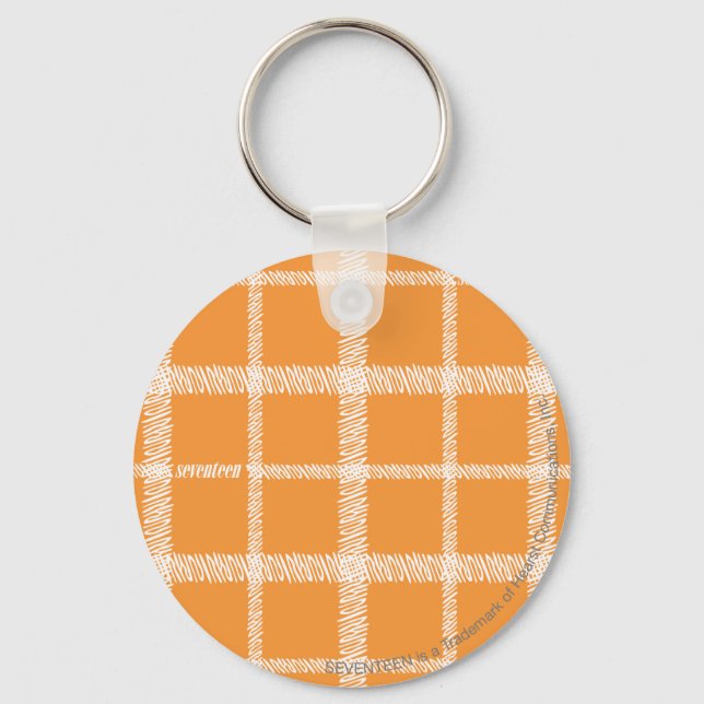 Porte-clés Orange Plaid (Recto)