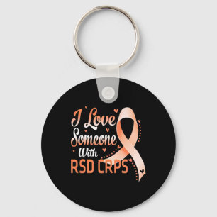 Porte-clés Orange Ribbon J'Aime Quelqu'Un Avec Rsd Crps Award