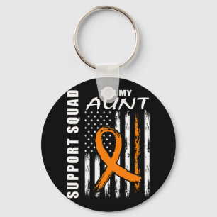 Porte-clés Orange Ribbon Tante Leukémie Sensibilisation États