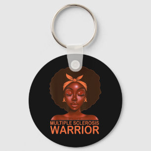Porte-clés Orange Ruban Ms Awareness Warrior Black Afro
