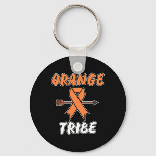 Porte-clés Orange Tribe Leukemia Sensibilisation Ribbon Suppo