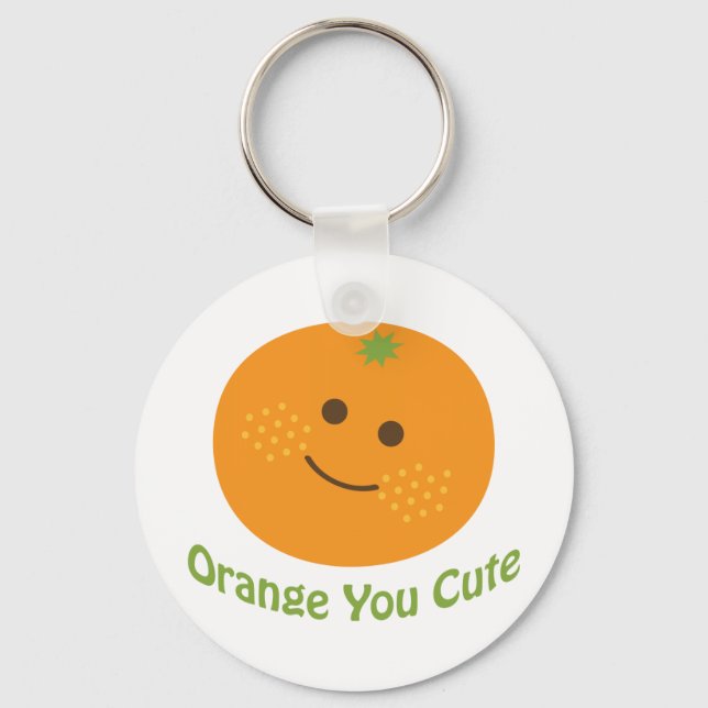 Porte-clés Orange You Cute (Recto)