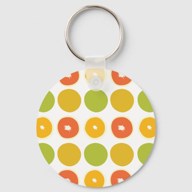 Porte-clés Oranges Agrumes Alimentation Motif (Recto)