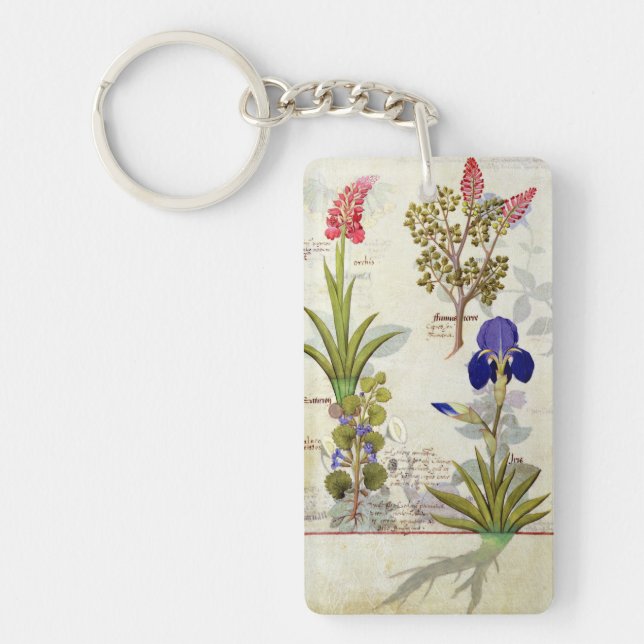 Porte-clés Orchidée et Fumitory ou Hedera et iris de (Devant)