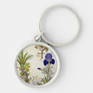 Porte-clés Orchidée et Fumitory ou Hedera et iris de
