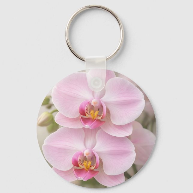 Porte-clés Orchidée Phalaenopsis Rose Clair (Recto)