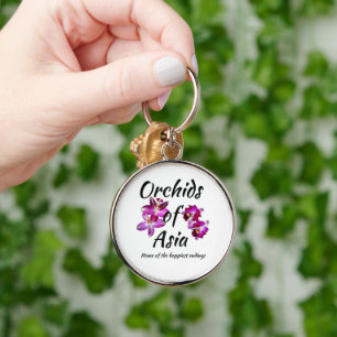 Porte-clés Orchidées d'Asie