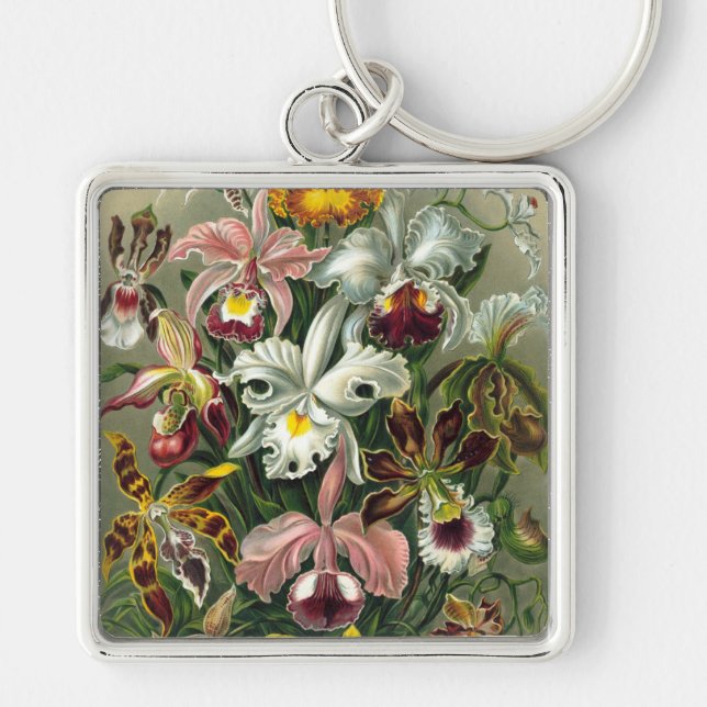 Porte-clés Orchidées vintages (Devant)