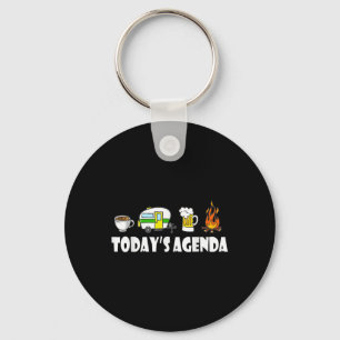 Porte-clés Ordre du jour Café de camping Pop Up Camion bière