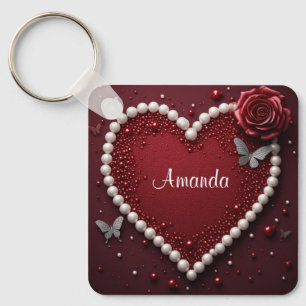 Porte-clés Oreiller de décoration pour la maison Pearl Heart 