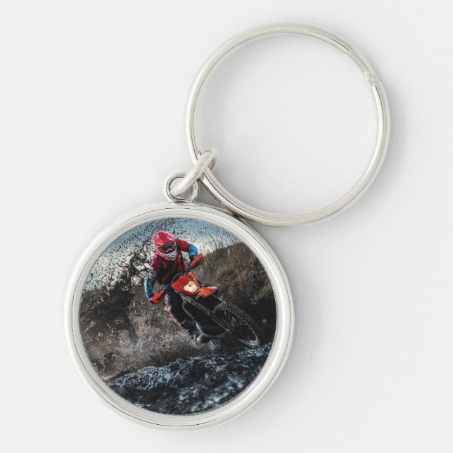 Porte-clés oreiller de jet de motard de moto cross (Devant)