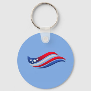 Porte-clés Oreiller USA Stars & Stripes Wave   Rouge Blanc
