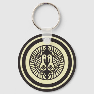 Porte-clés Oriental Beige Gris Ikko Ikki Japon Mon Art