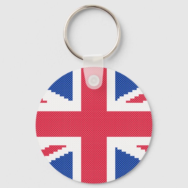 Porte-clés Original cross-stitch design Union Jack (Recto)