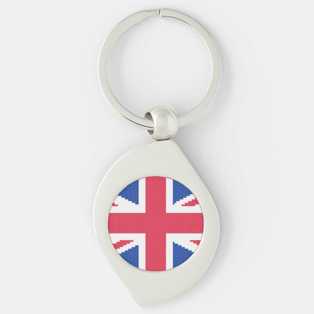 Porte-clés Original cross-stitch design Union Jack (Devant)