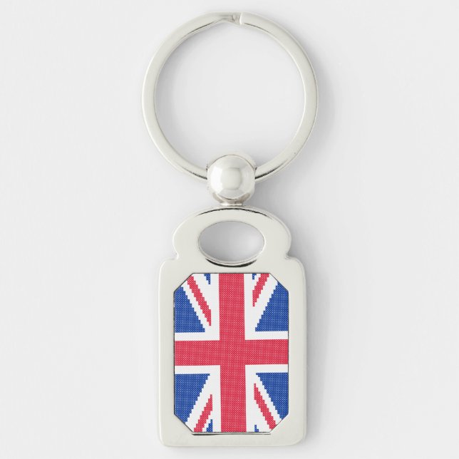 Porte-clés Original cross-stitch design Union Jack (Devant)
