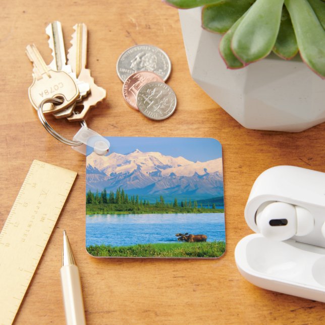 Porte-clés Orignal dans le lac Wonder (Bureau)