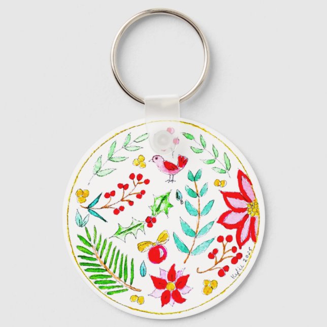 Porte-clés Ornement de fête (Recto)