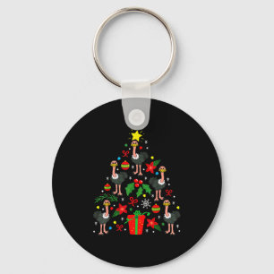 Porte-clés Ornement de Noël d'autruche Arbre Cadeau drôle de