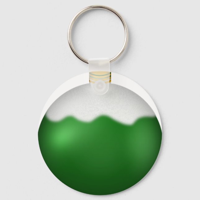 Porte-clés Ornement de Noël du Globe de verre vert (Recto)