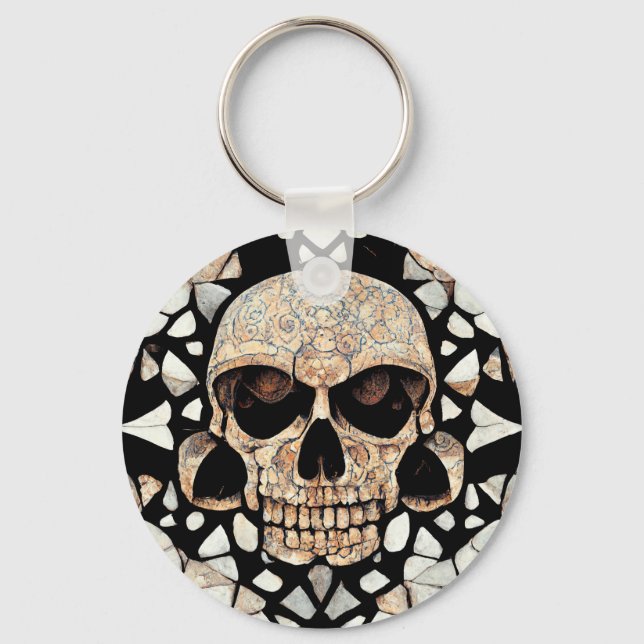 Porte-clés Ornement décoratif tribal | Maure maya (Recto)