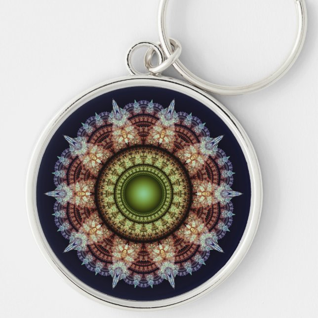 Porte-clés Ornement fractal oriental splendide (Devant)