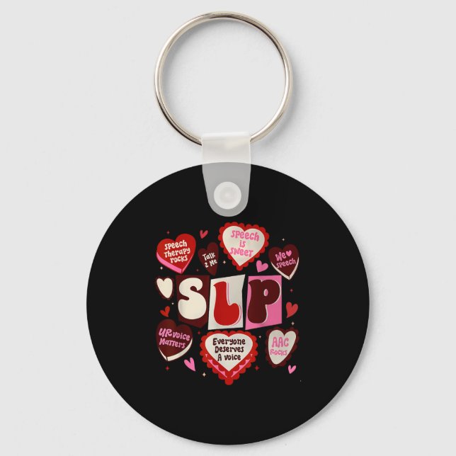 Porte-clés Orthophoniste Saint-Valentin slp (Recto)