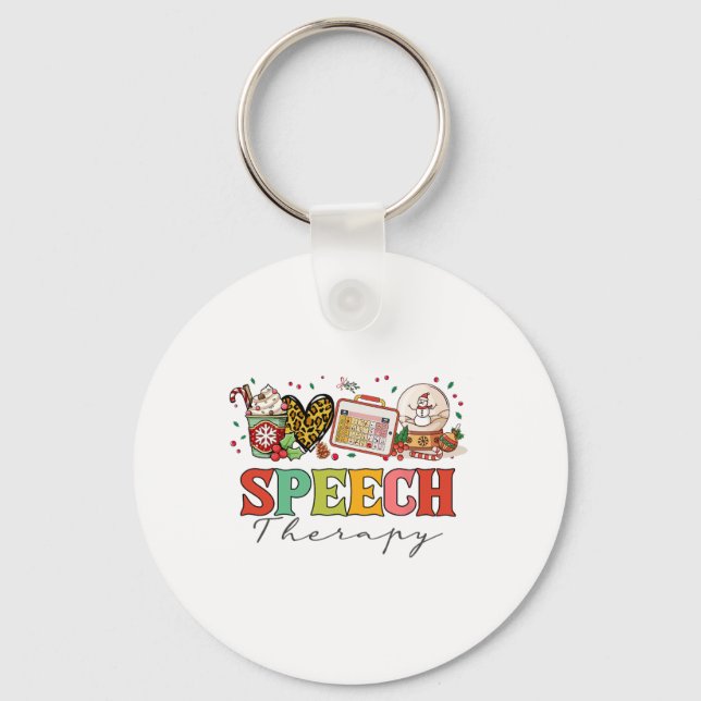 Porte-clés Orthophoniste Slp Noël Thanksgiving (Recto)