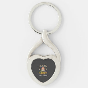 Porte-clés Os de chien Life Is Good pour berger australien