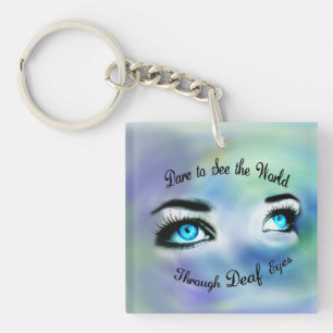 Porte-clés Osez voir le porte - clé d'acrylique de carré du