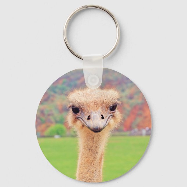 Porte-clés Ostrich portrait (Recto)