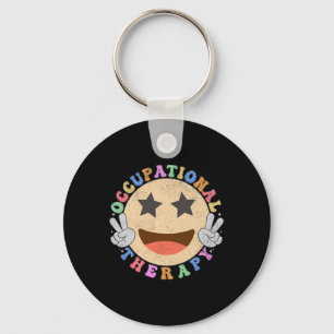Porte-clés Ot ergothérapie Hippie Sourire Fleurs du visage