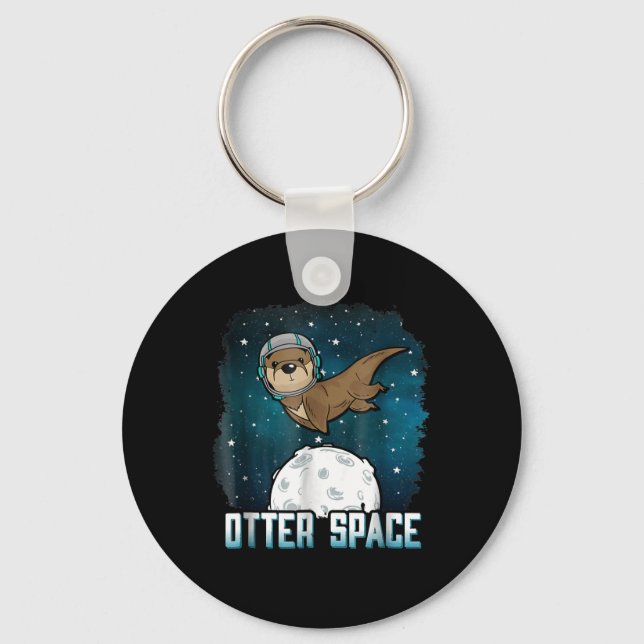 Porte-clés Otter Space | Funny Otter Space Animal (Recto)