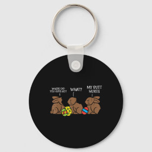 Porte-clés Où Es-Tu Allé Chocolat Bunny Drôle Pâques ?