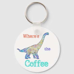 Porte-clés Où se trouve la citation de dinosaure de Coffee Fu