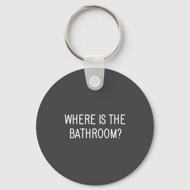 Porte-clés Où sont les toilettes, Drôle, Blagues, Dire sarcas (Recto)