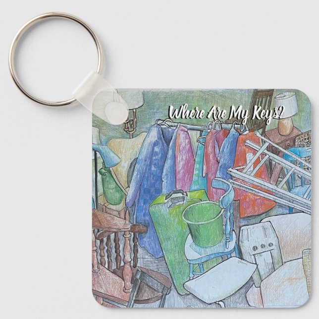 Porte-clés Où Sont Mes Clés.. Je Les Ai (Recto)