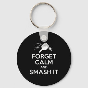 Porte-clés Oubliez calme smash pickleball drôle pickle ball
