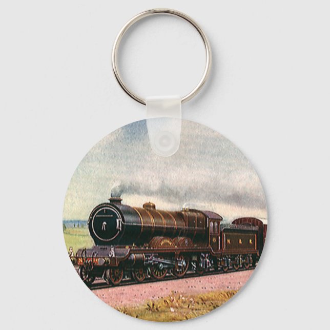Porte-clés Ouest américain vintage, train de la frontière occ (Recto)