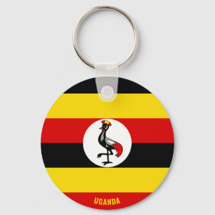 Porte-clés Ouganda Drapeau charmant patriotique