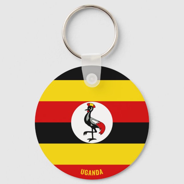 Porte-clés Ouganda Drapeau charmant patriotique (Recto)