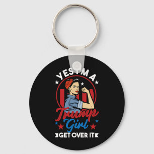 Porte-clés Oui I#39 ; m A Trump Girl Get Over It - Trump 2024