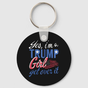 Porte-clés Oui I#39 ; m Une fille de Trump va l'aider Fan Usa