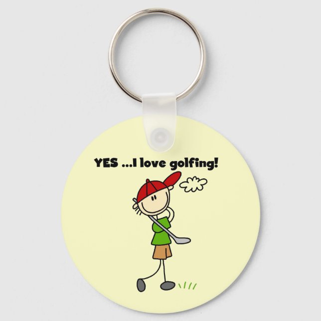 Porte-clés Oui j'adore le golf (Recto)