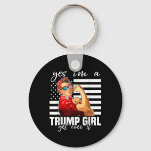 Porte-clés Oui, Je Suis Une Fille Trump Qui S'En Remet Trump 