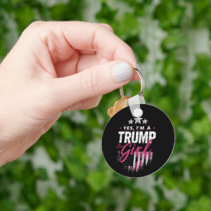 Porte-clés Oui, je suis une fille Trump, sans excuses Électio