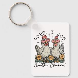 Porte-clés Oups ! J'Ai Un Autre Poulet - Amoureux Drôle Du Po