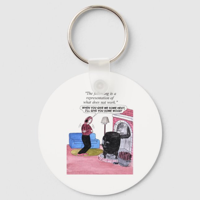 Porte-clés Oups, oublié le bois (Recto)